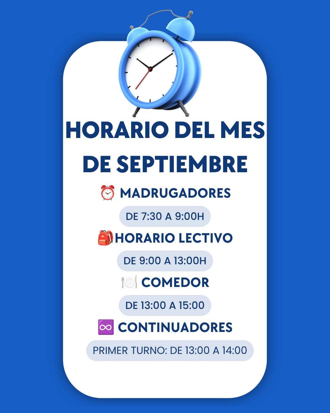 HORARIO SEPTIEMBRE